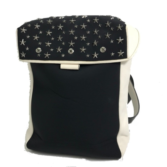 Jimmy Choo Star studs Backpack Black x White - Picture 1 of 10